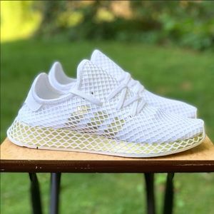 adidas deerupt white and gold